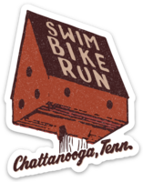 Vintage Chattanooga Swim Bike Run Sticker