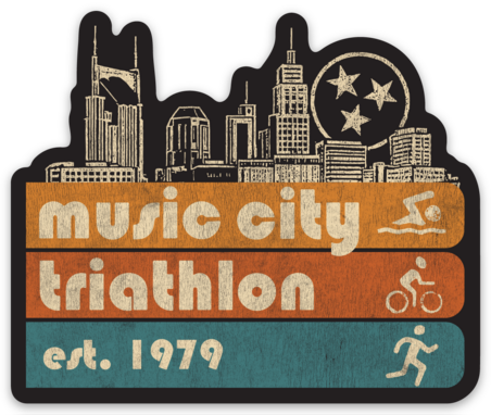 Music City Triathlon Retro 1979 Sticker
