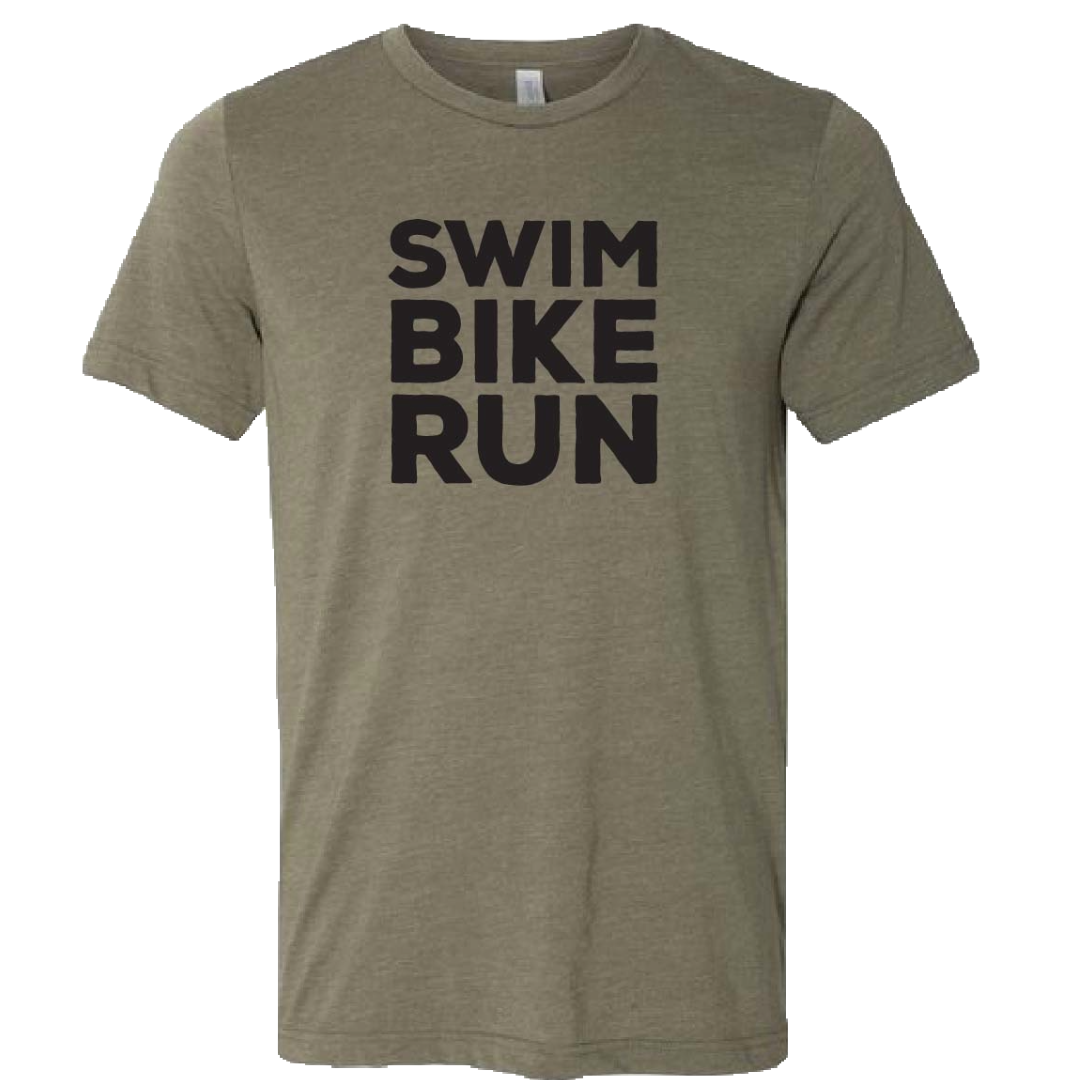 Basic Black Swim Bike Run Short Sleeve Shirt