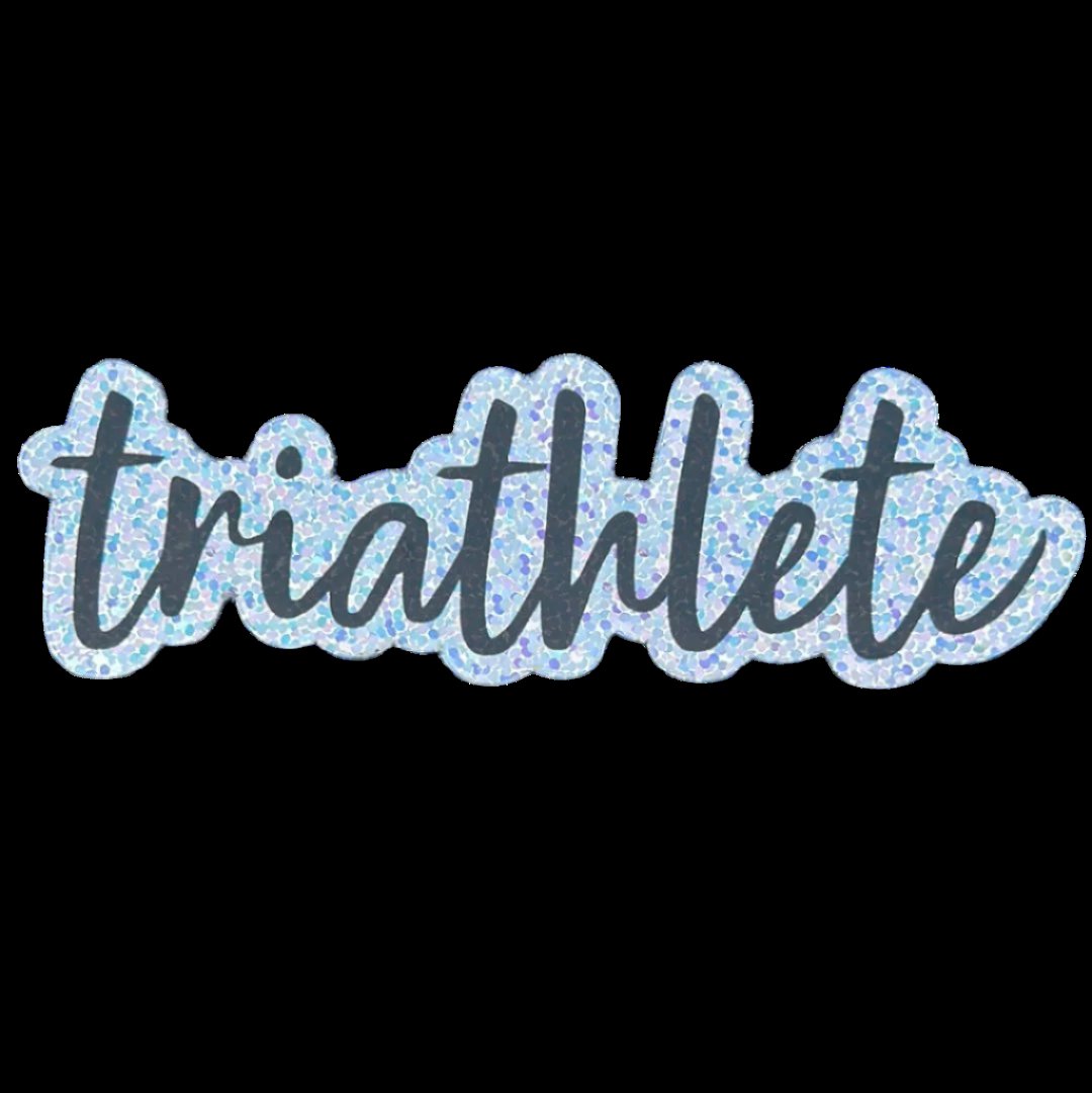triathlete Script Sticker
