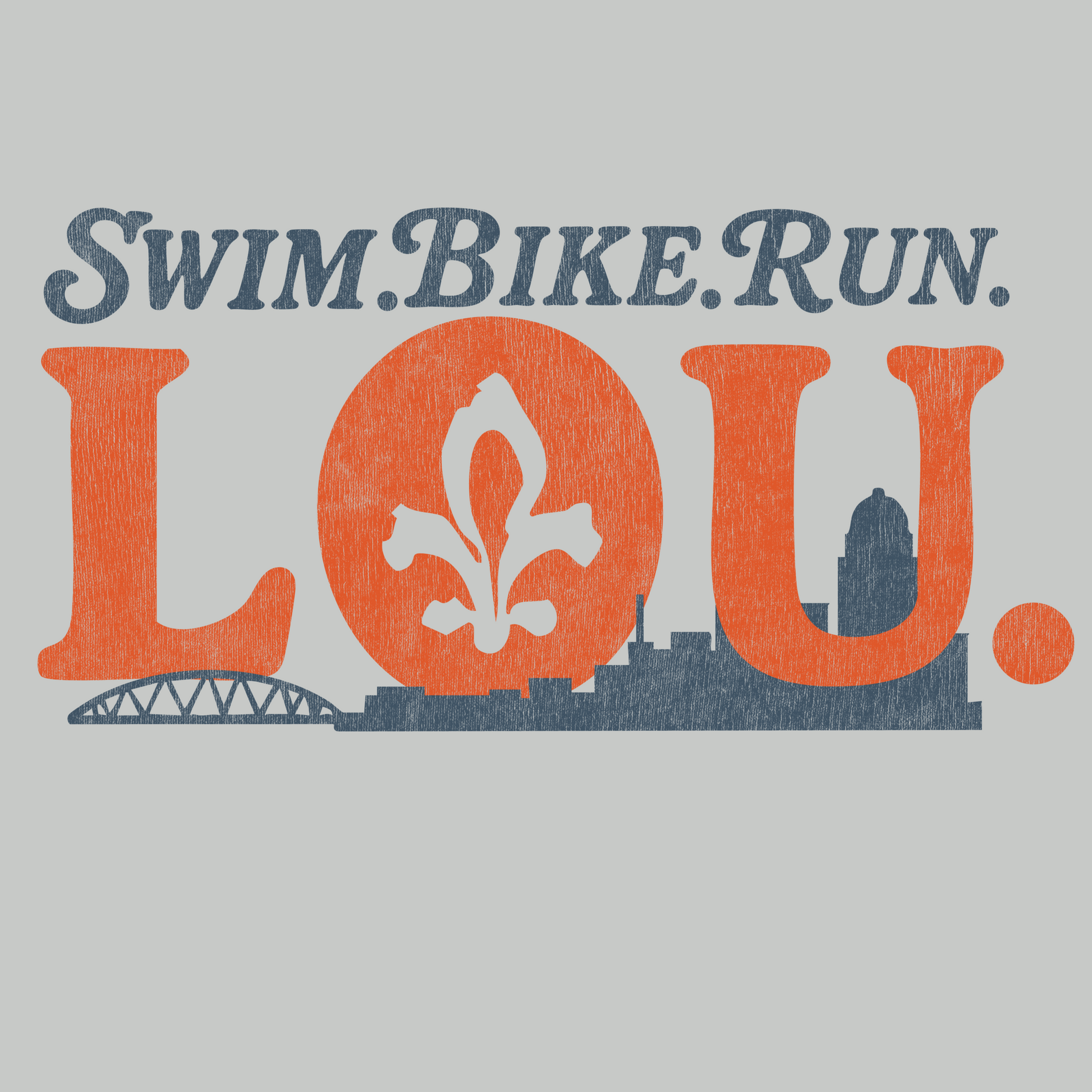 Vintage Louisville race tee in Americana color palette