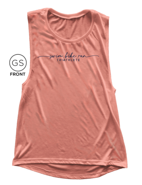 Scripted Swim Bike Run Women's Muscle Tank