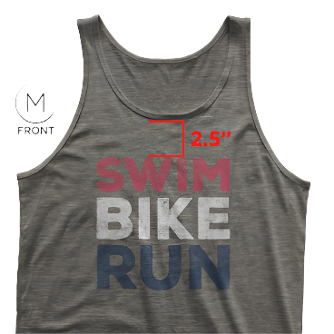Swim Bike Run Unisex Tank (America)