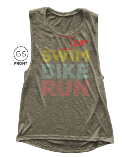 Swim Bike Run Women's Muscle Tank