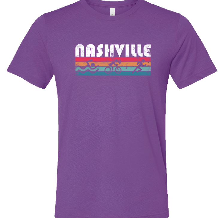 Retro Nashville Triathlon Short Sleeve Shirt