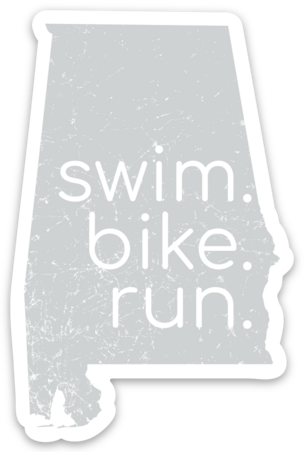 Swim Bike Run Alabama Sticker