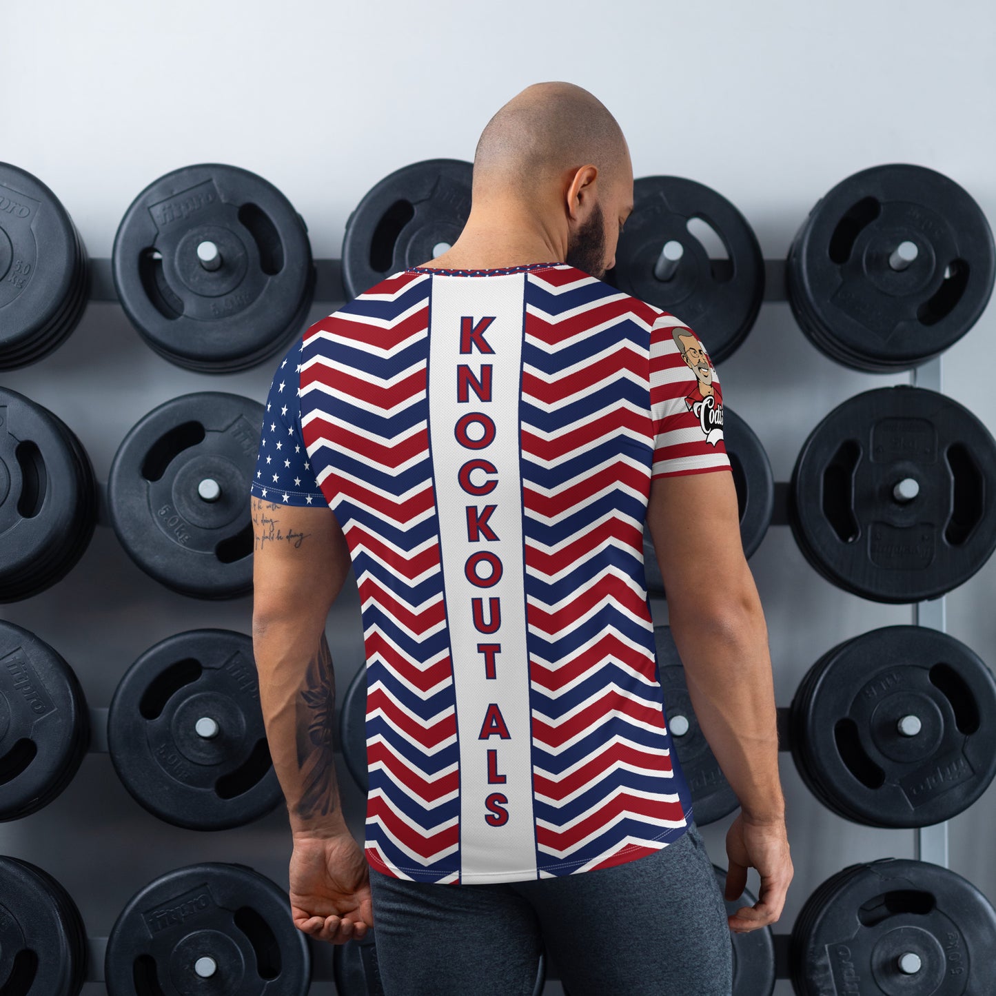 Knockout ALS Red White and Boom Race Jersey - Blue Front