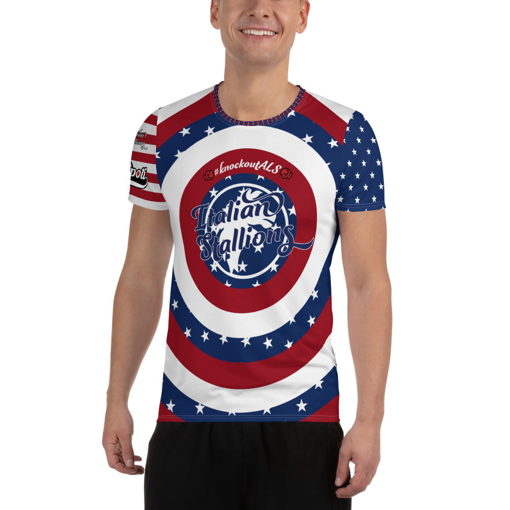 Knockout ALS Red White and Boom Circle Front Race Shirt