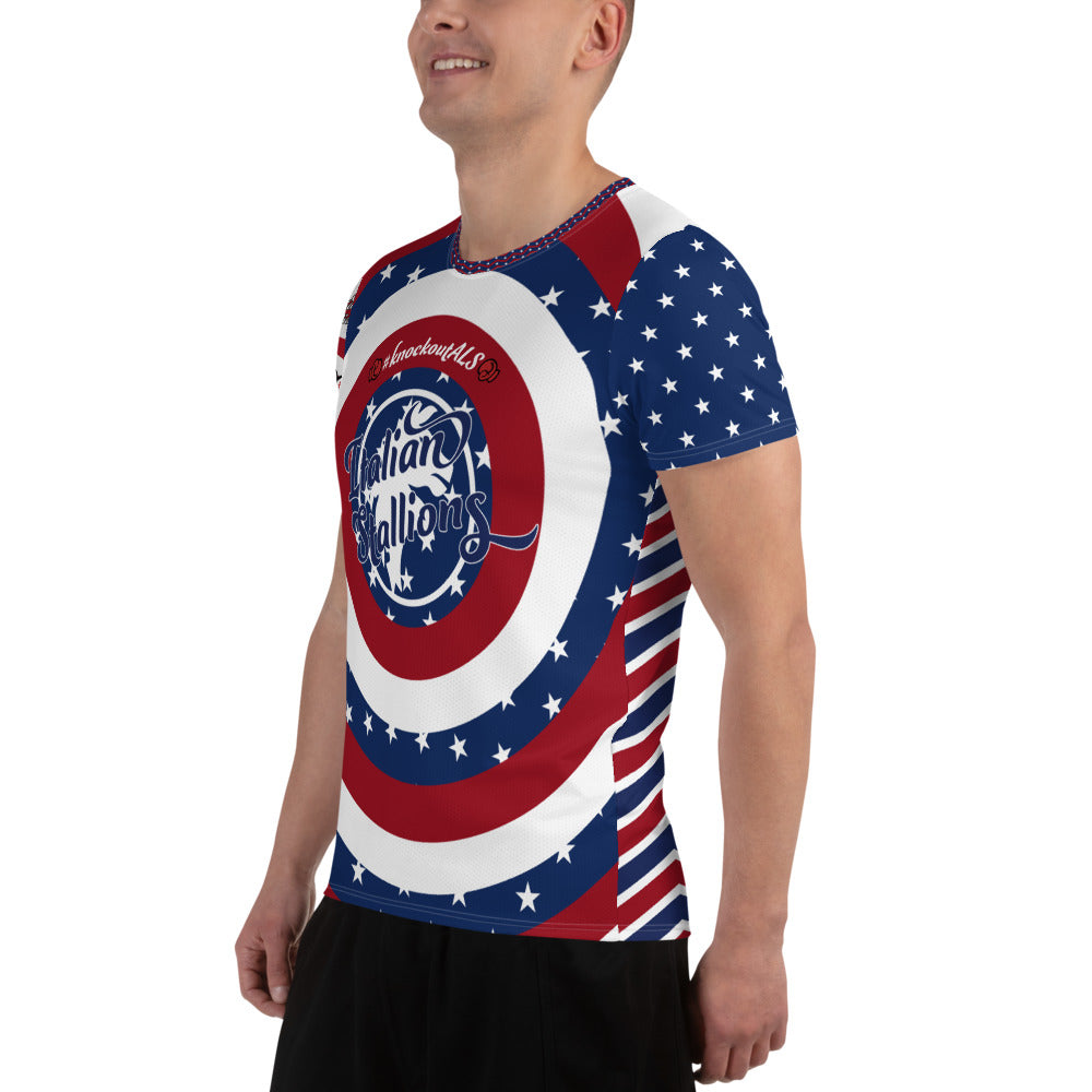 Knockout ALS Red White and Boom Circle Front Race Shirt