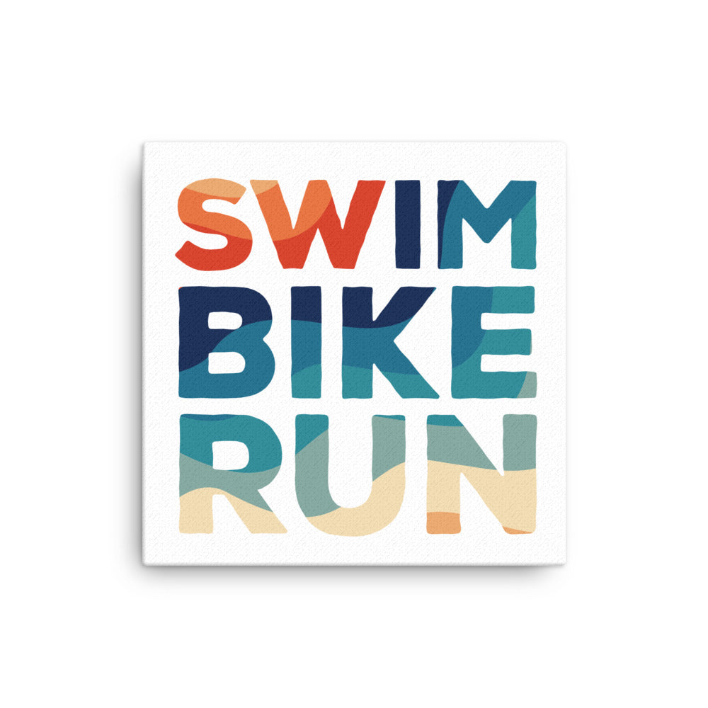 Endless Summer Swim Bike Run Canvas Print