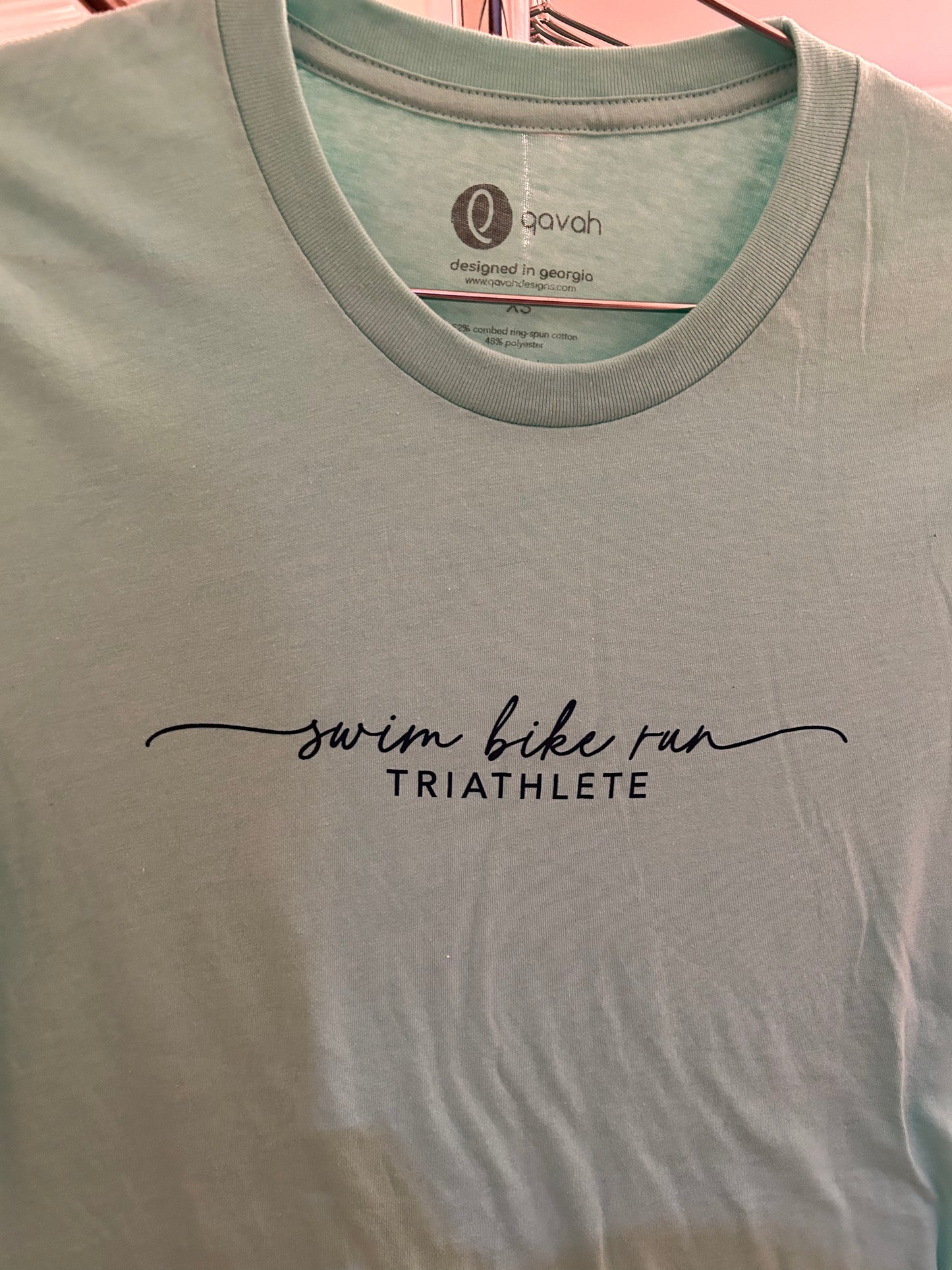 Scripted Swim Bike Run Women's Short Sleeve Shirt