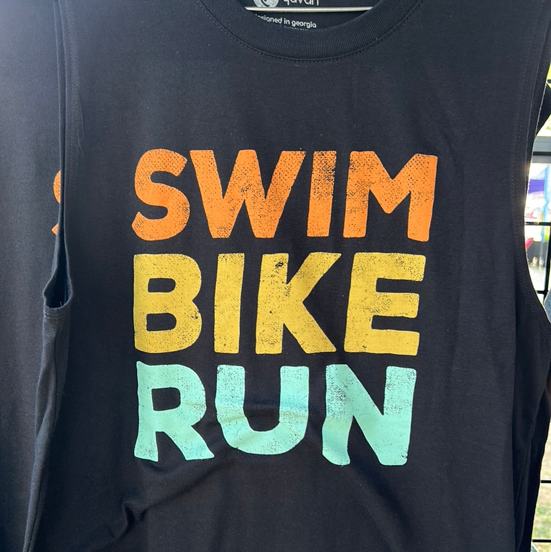 Swim Bike Run Unisex Muscle Tank