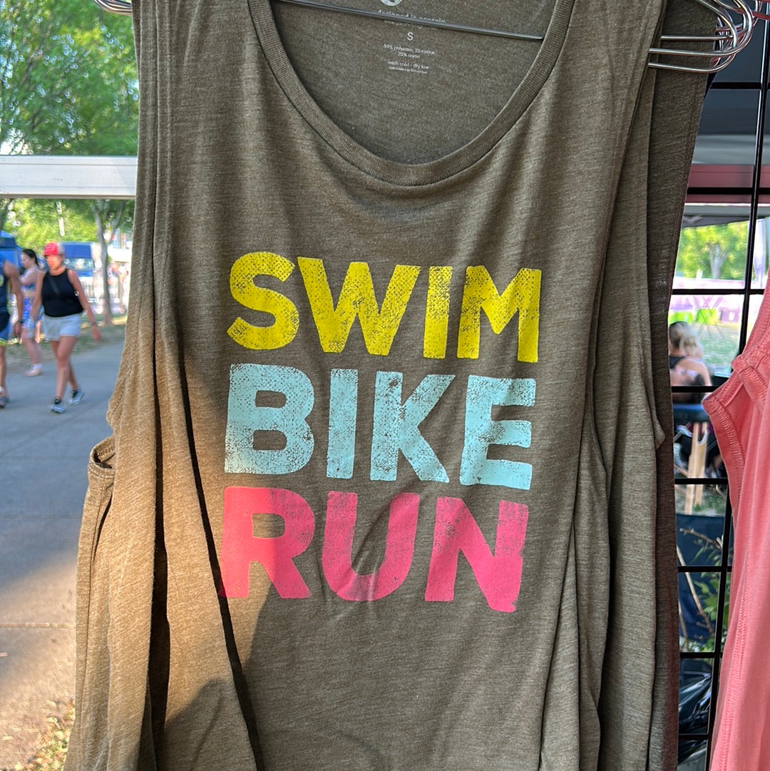 Swim Bike Run Women's Muscle Tank