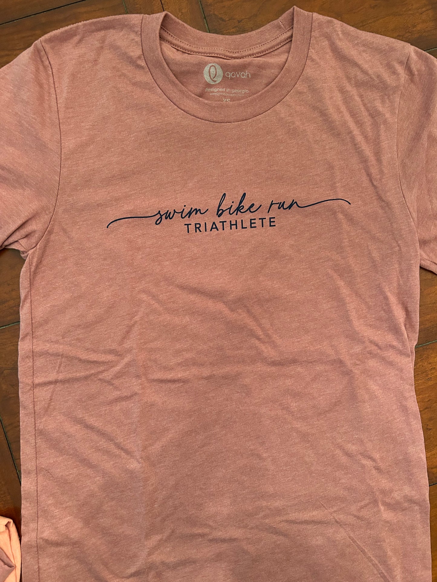 Scripted Swim Bike Run Women's Short Sleeve Shirt