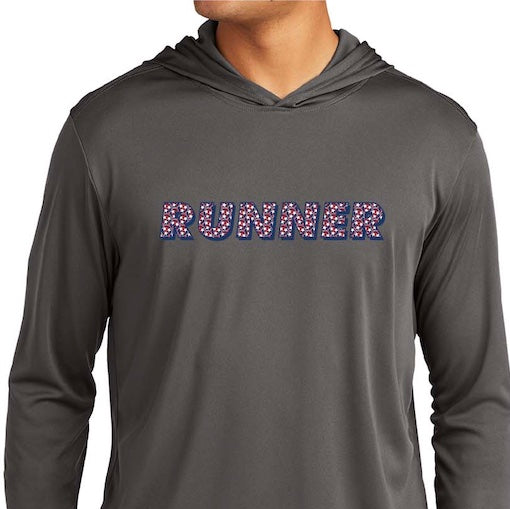 Runner Tri-Star Runners Pattern Performance Hoodie