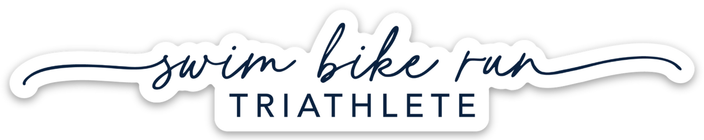 Scripted Swim Bike Run Sticker