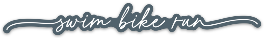 Scripted Swim Bike Run Sticker