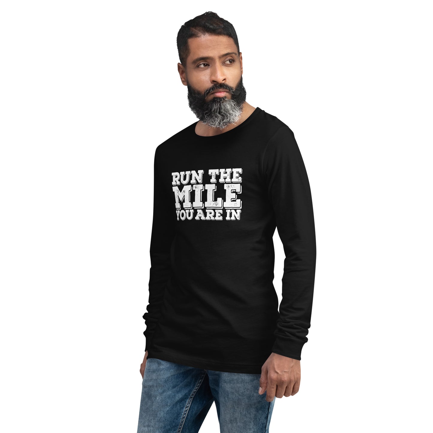 Run The Mile You Are In Block Unisex Long Sleeve Tee