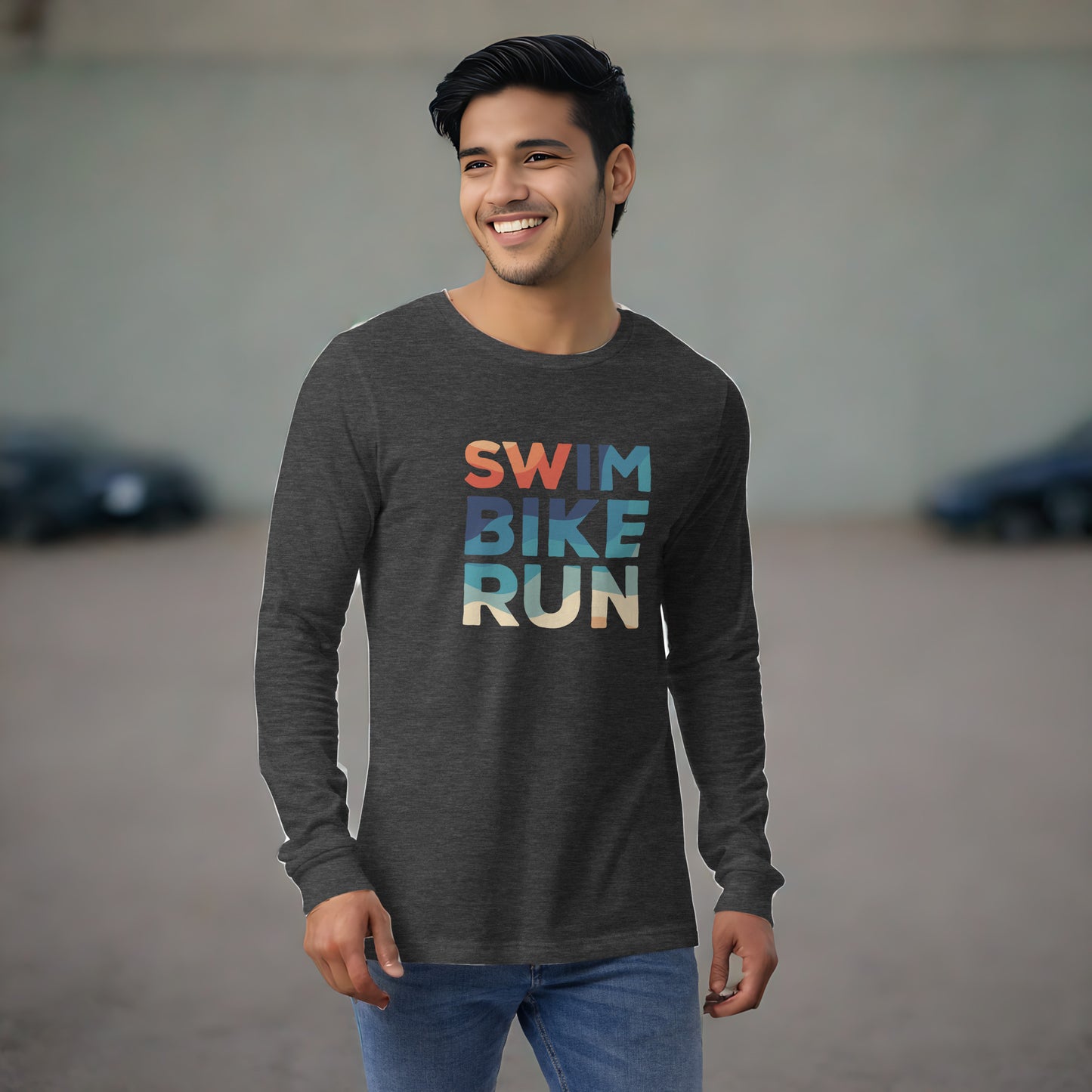 Endless Summer Swim Bike Run Long Sleeve Shirt