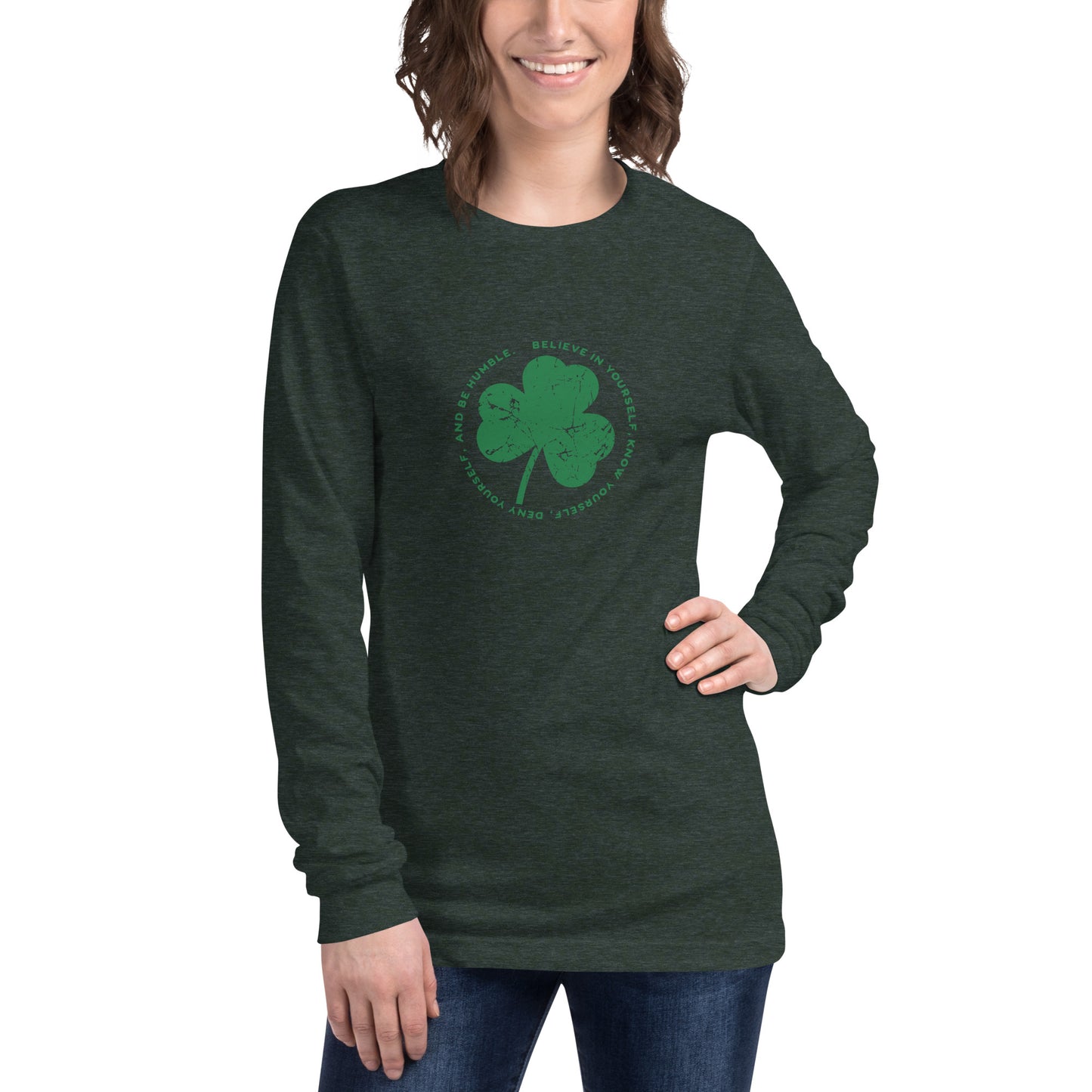 The John Treacy Principles of Running Shamrock Unisex Long Sleeve Tee