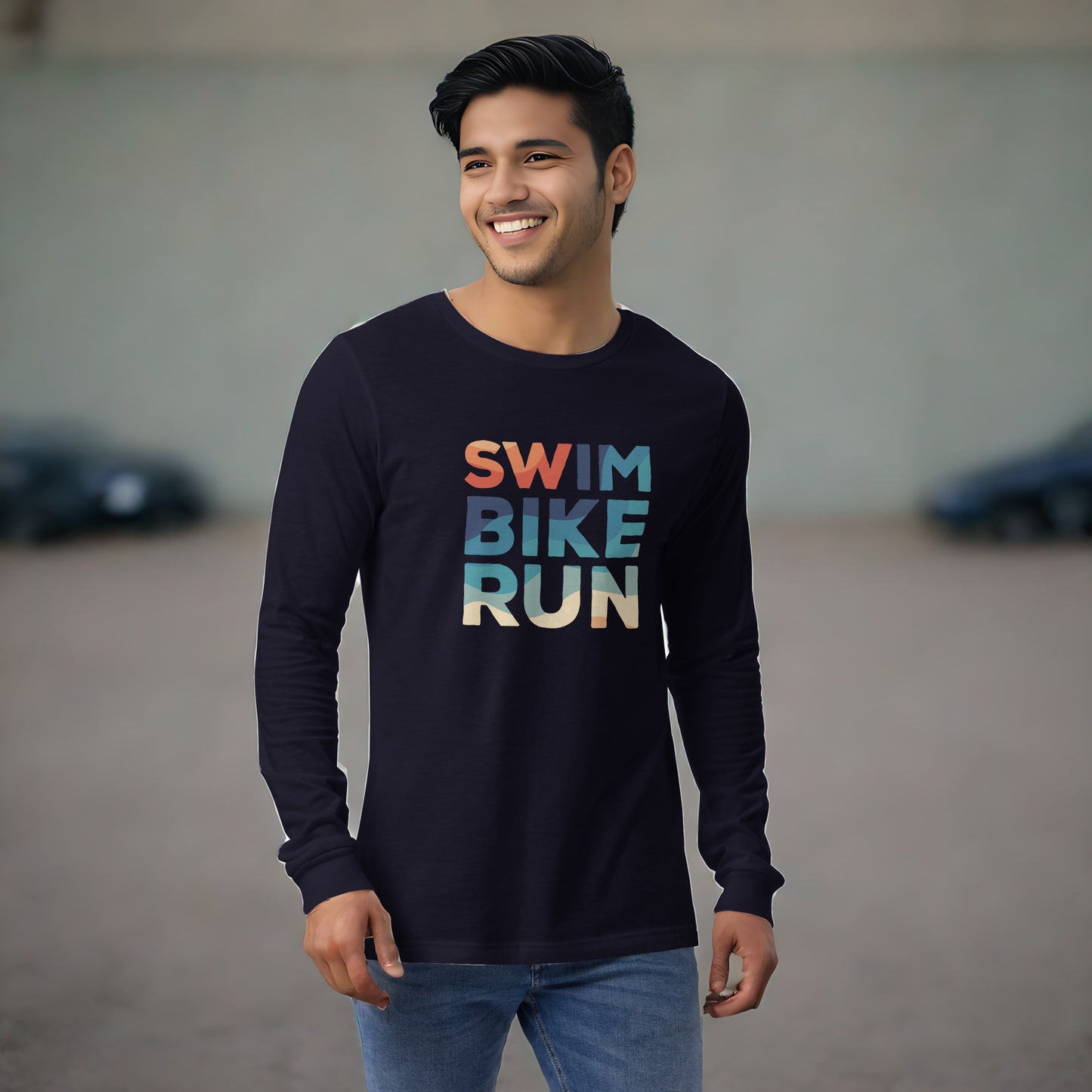 Endless Summer Swim Bike Run Long Sleeve Shirt