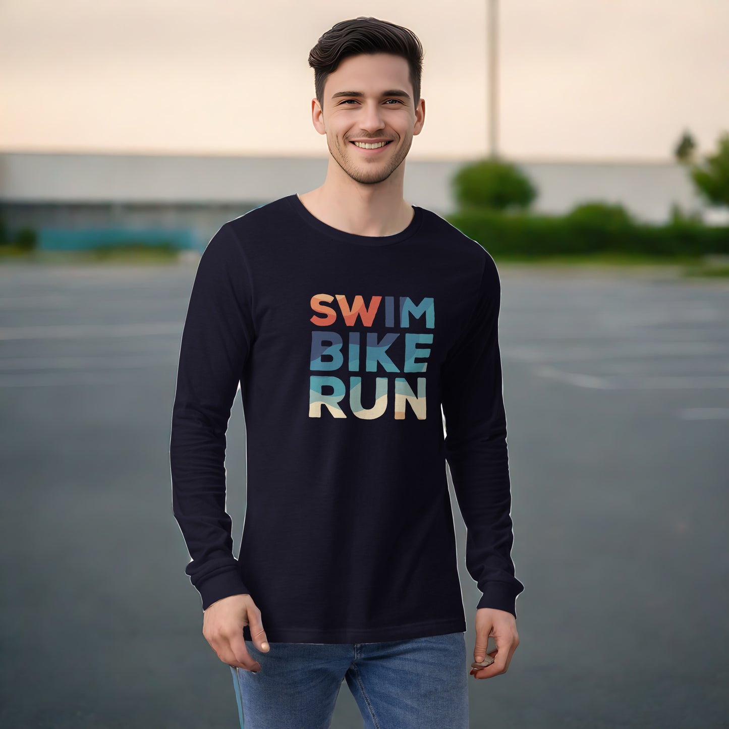Endless Summer Swim Bike Run Long Sleeve Shirt