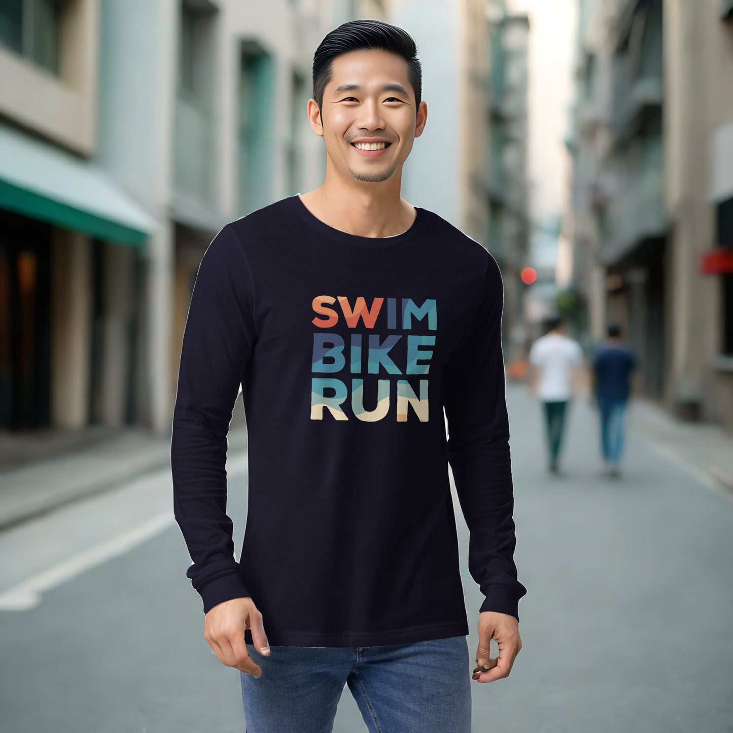 Endless Summer Swim Bike Run Long Sleeve Shirt