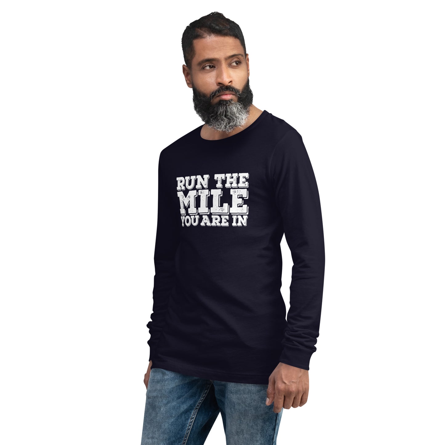 Run The Mile You Are In Block Unisex Long Sleeve Tee