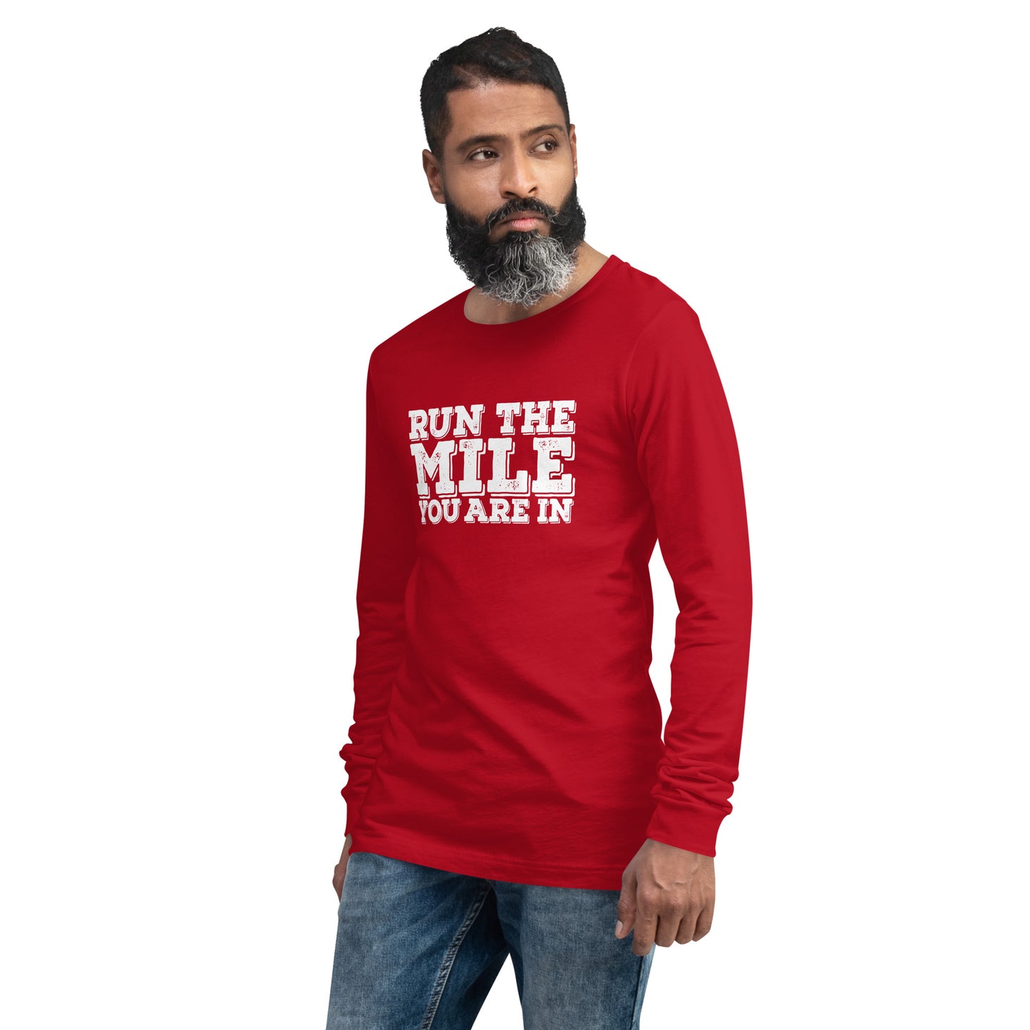 Run The Mile You Are In Block Unisex Long Sleeve Tee