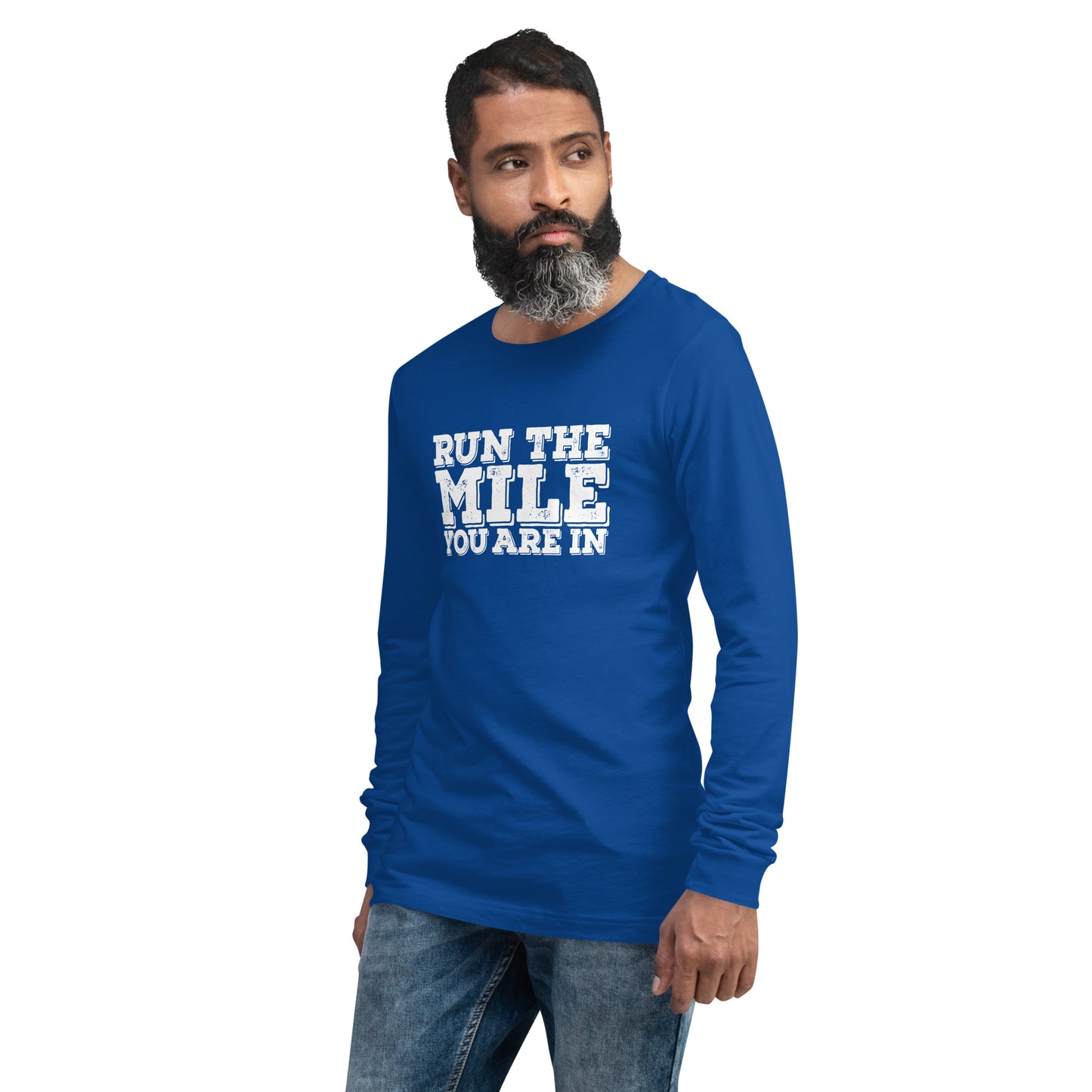 Run The Mile You Are In Block Unisex Long Sleeve Tee