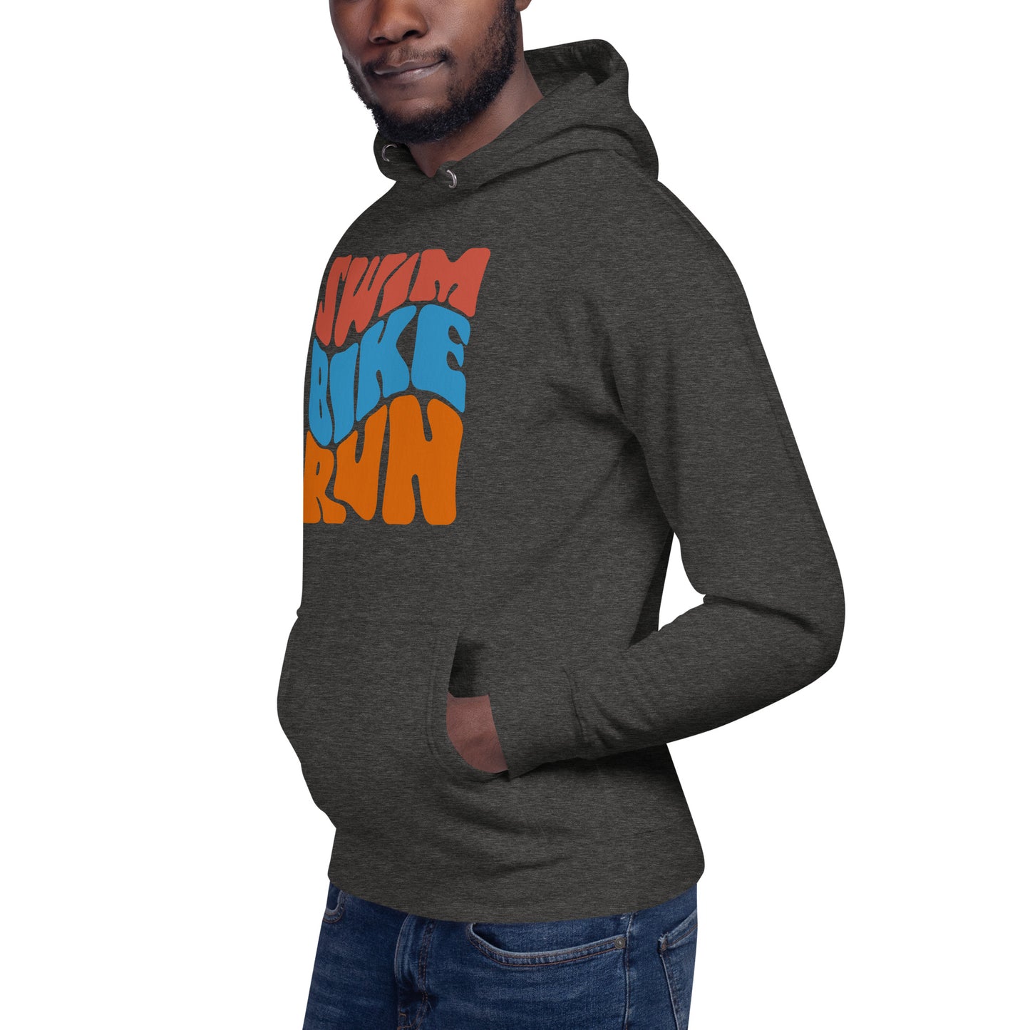Groovy Swim Bike Run Unisex Hoodie