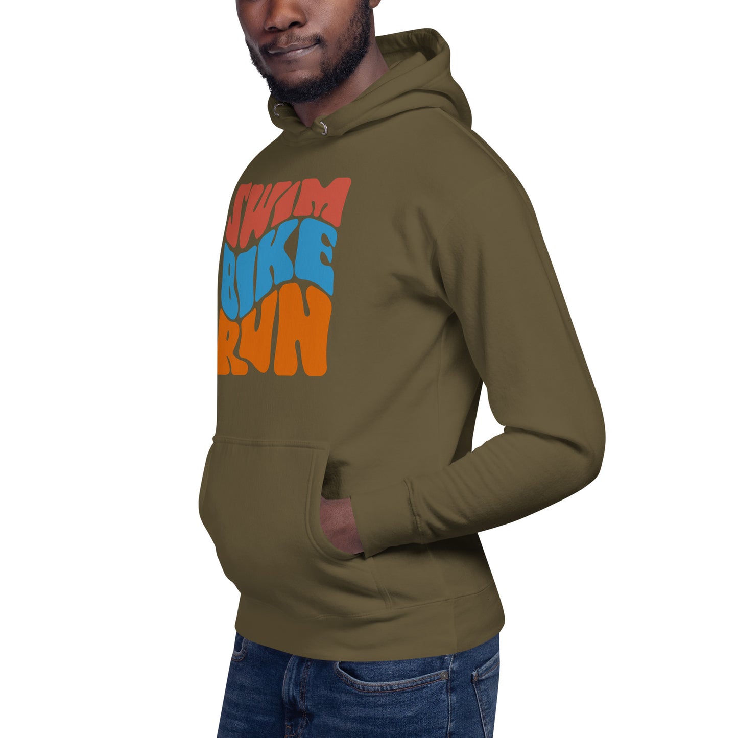 Groovy Swim Bike Run Unisex Hoodie