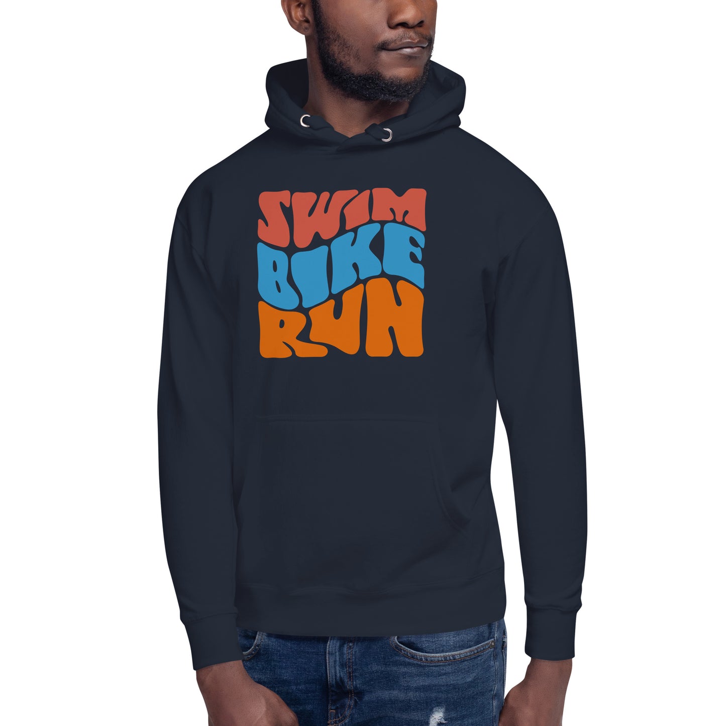 Groovy Swim Bike Run Unisex Hoodie