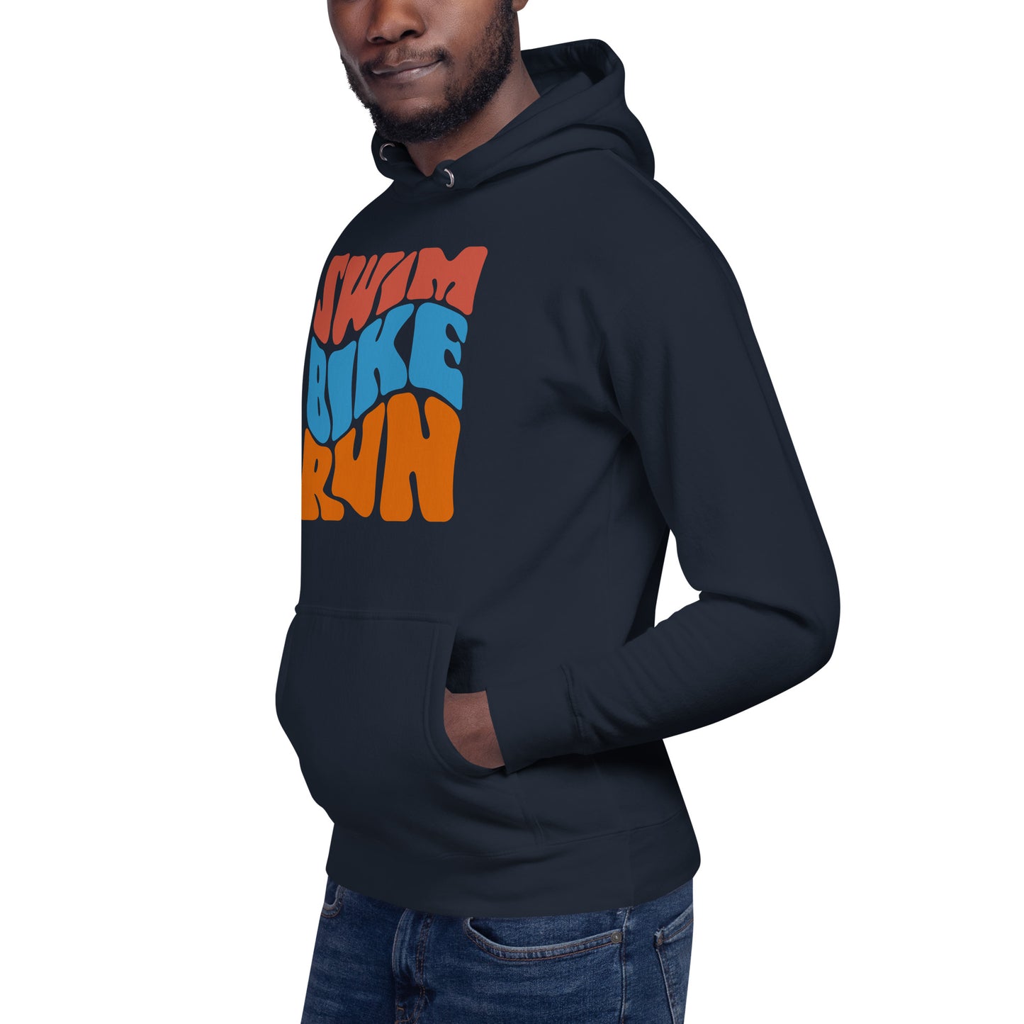 Groovy Swim Bike Run Unisex Hoodie