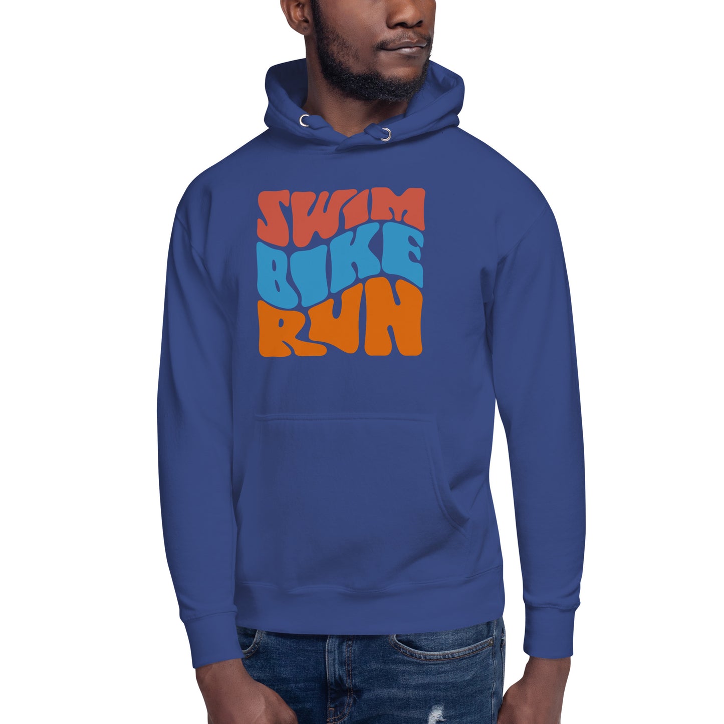 Groovy Swim Bike Run Unisex Hoodie