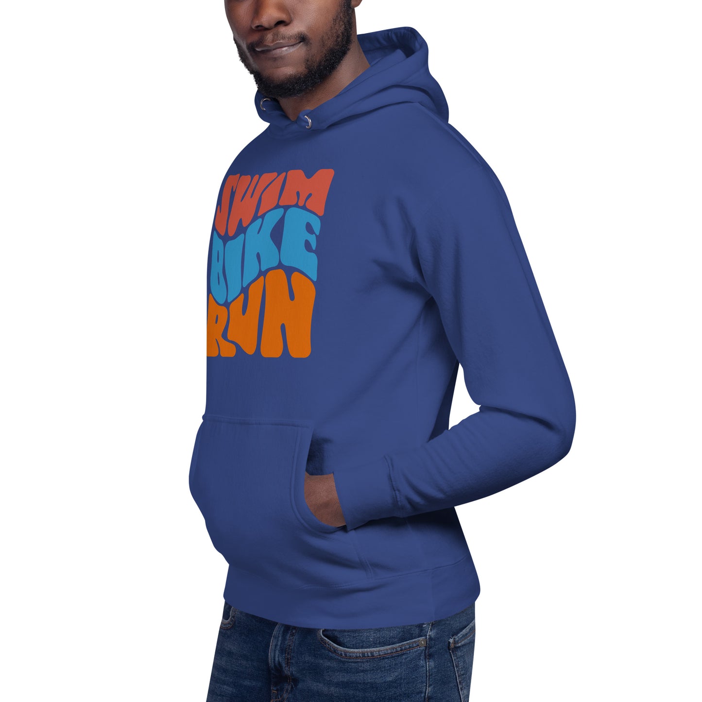 Groovy Swim Bike Run Unisex Hoodie