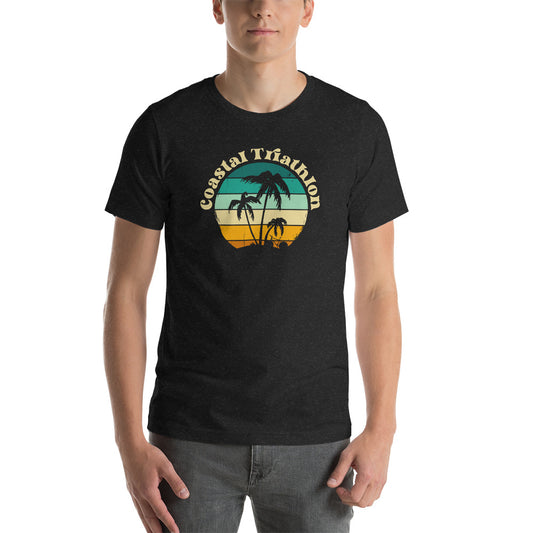 Coastal Triathlon Retro Sunset Unisex Shirt