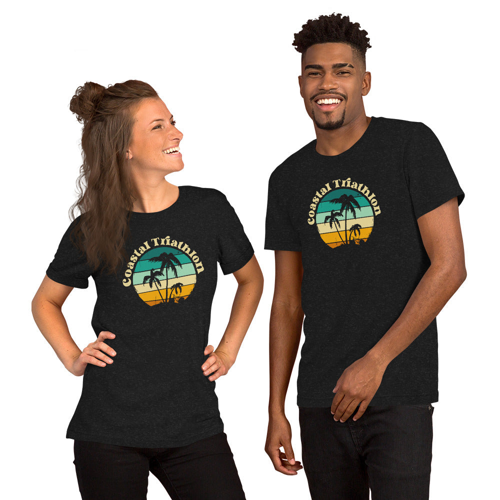 Coastal Triathlon Retro Sunset Unisex Shirt