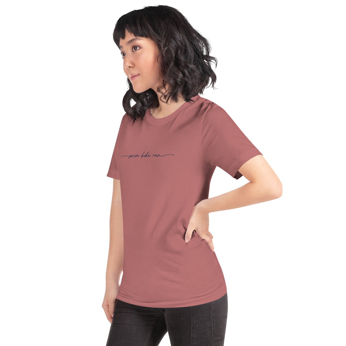 Scripted Swim Bike Run Women's Short Sleeve Shirt