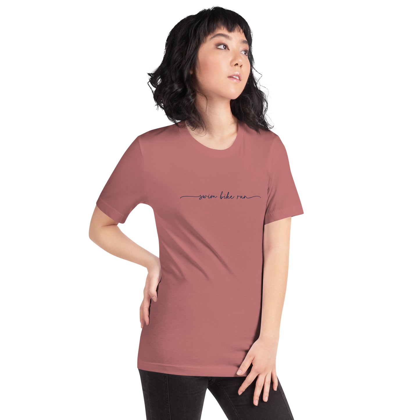 Scripted Swim Bike Run Women's Short Sleeve Shirt