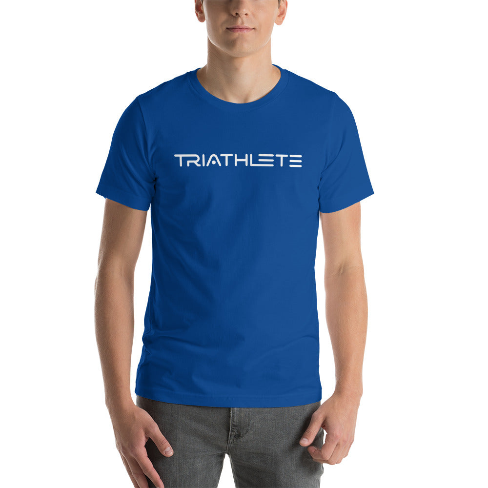 Triathlete Ready for Takeoff White Print Short Sleeve Shirt