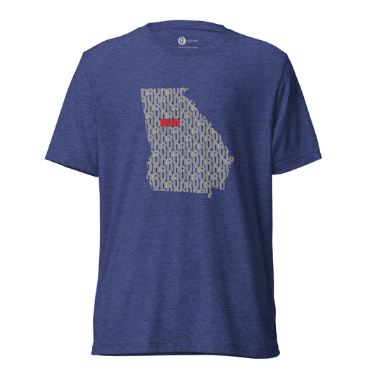Run Georgia Retro Pattern Short Sleeve Shirt