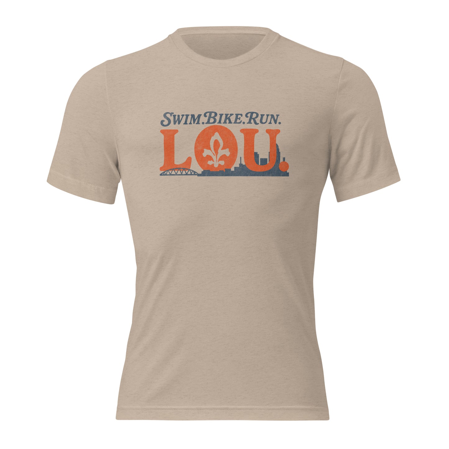 SWIM. BIKE. RUN. LOU. Retro Triathlon Shirt
