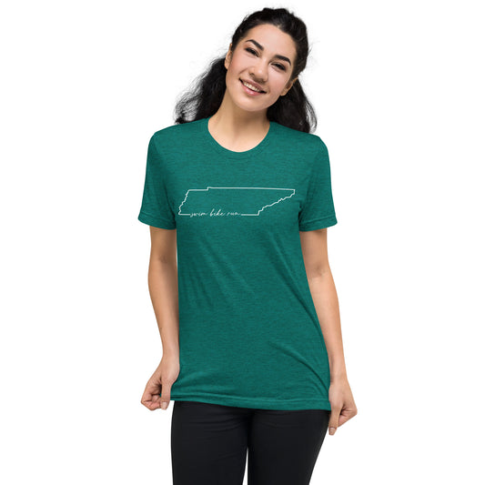 Tennessee Swim Bike Run Script Shirt