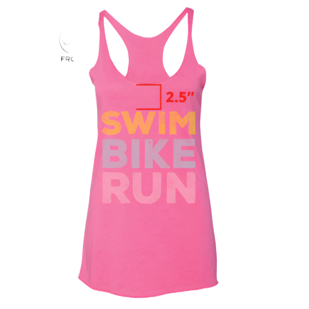 Spring Tide Swim Bike Run Women's Racerback Tank