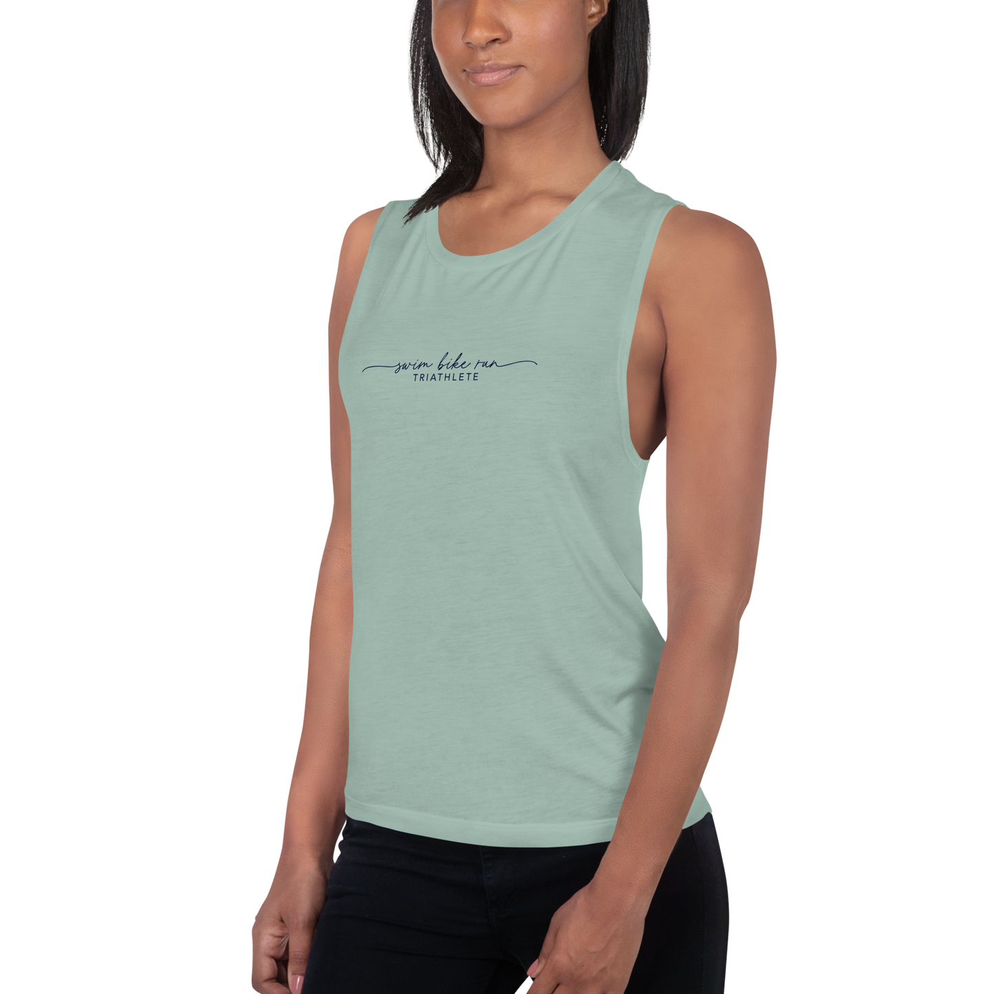 Scripted Swim Bike Run Women's Muscle Tank