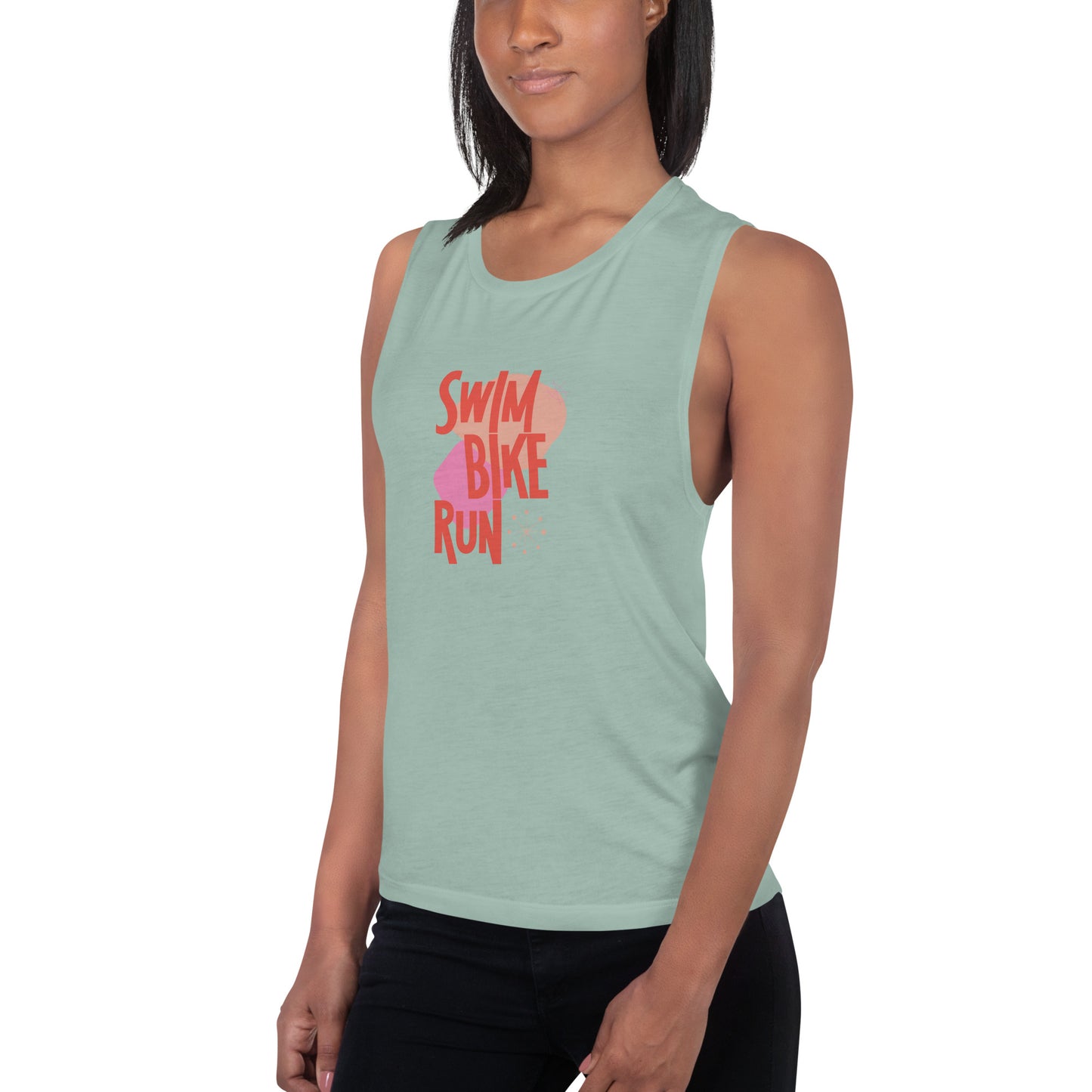 Atomic Ranch Swim Bike Run Women's Muscle Tank