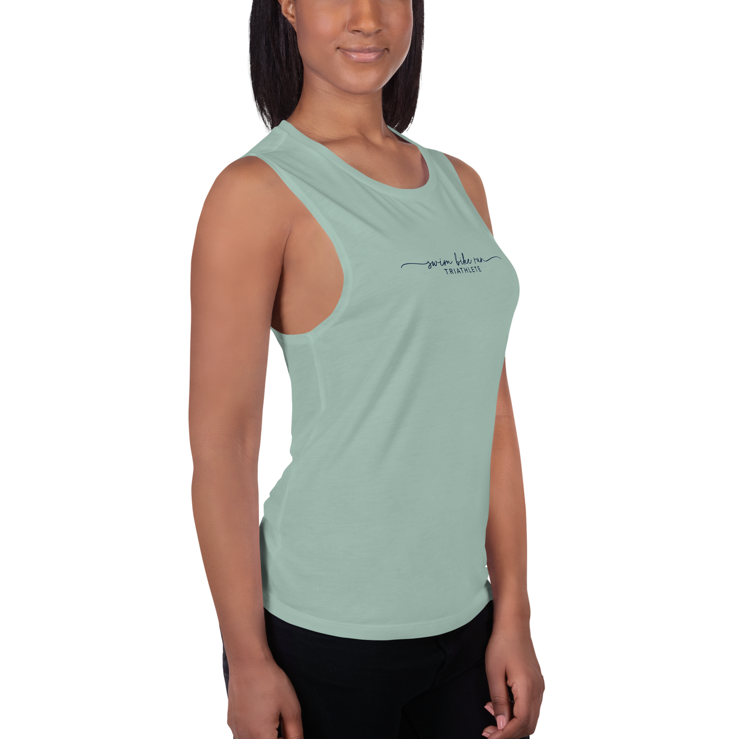 Scripted Swim Bike Run Women's Muscle Tank