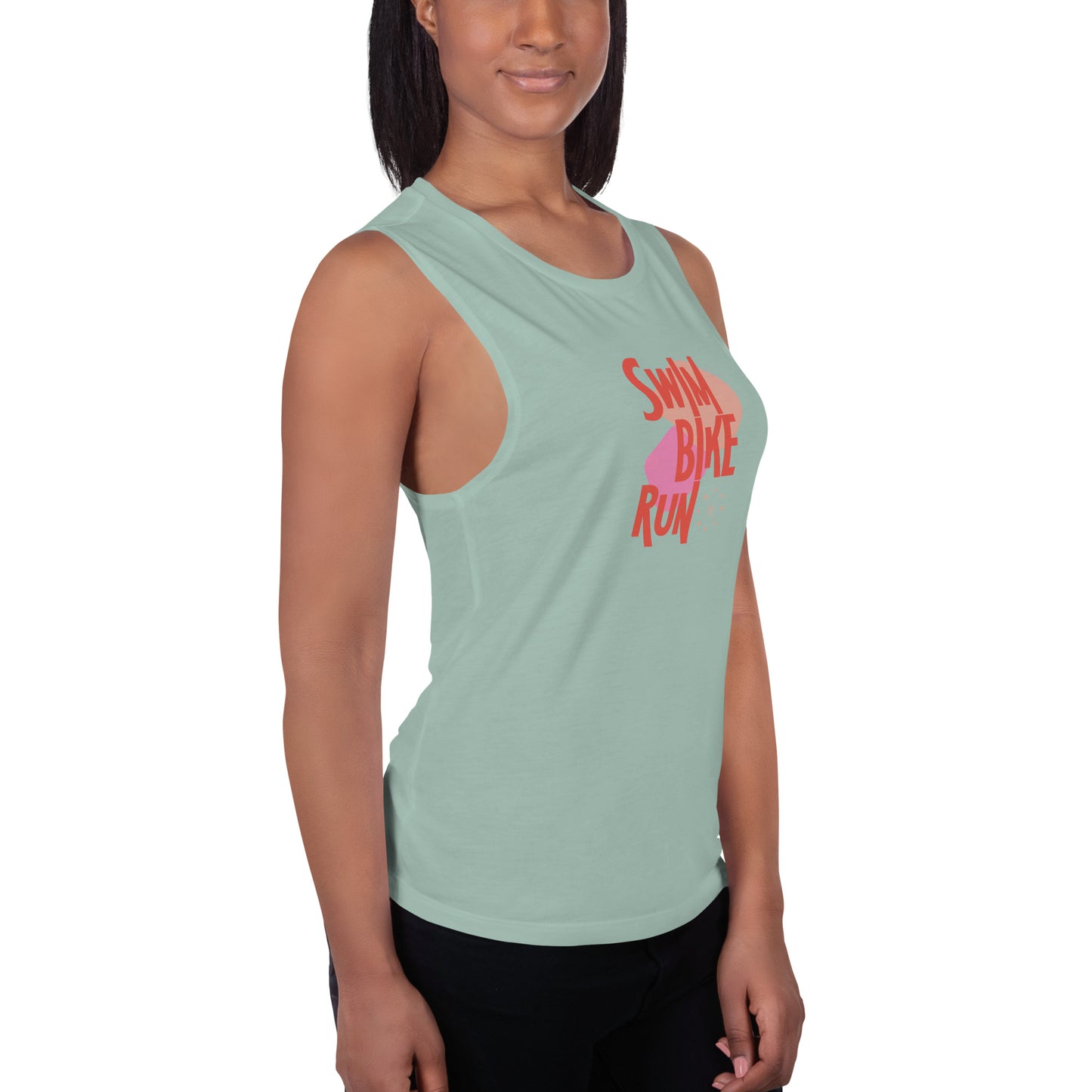 Atomic Ranch Swim Bike Run Women's Muscle Tank