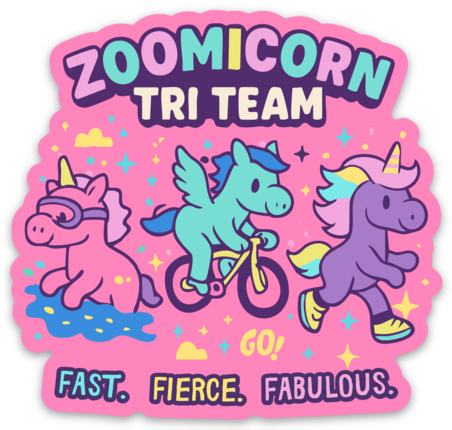 Zoomicorn Tri Team Sticker